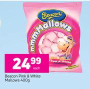 Beacon Pink & White Mallows-400g Each