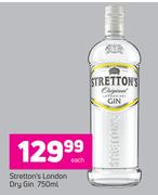 Stretton's London Dry Gin-750ml Each