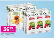 Ceres 100% Fruit Juice Blend Assorted-6 x 200ml