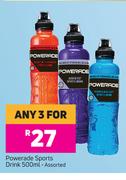 Powerade Sports Drink Assorted-For Any 3 x 500ml