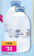 Great Value Natural Still Water-For 2 x 5Ltr