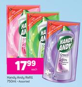 Handy Andy Refill Assorted-750ml Each