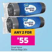 Great Value Refuse Bags-For Any 2 x 20's