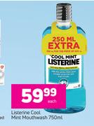 Listerine Cool Mint Mouthwash-750ml Each