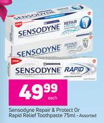 Sensodyne Repair & Protect Or Repair Relief Toothpaste Assorted-75ml Each