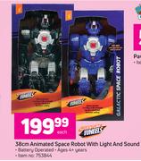 Adventure Wheels 38cm Animated Space Robot With Light & Sound-Each