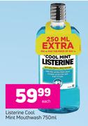 Listerine Cool Mint Mouthwash-750ml Each