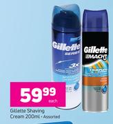 Gillette Shaving Cream Assorted-200ml Each