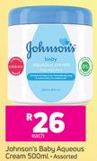 Johnson's Baby Aqueous Cream Assorted-500ml Each