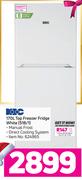 KIC 170Ltr Top Freezer Fridge White 518/1