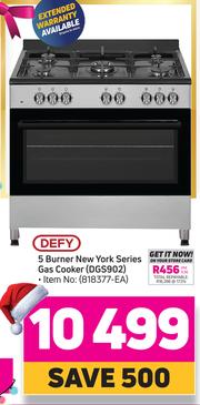 Special Defy 5 Burner New York Series Gas Cooker DGS902 m.guzzle .za
