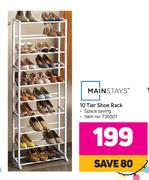 Mainstays 10 Tier Shoe Rack