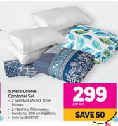 5 Piece Double Comforter Set-Per Set