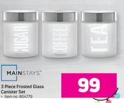 Mainstays 3 Piece Frosted Glass Container Set