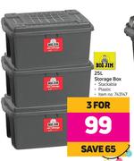 0Big Jim 25Ltr Storage Box-For 3