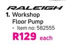 Raleigh Workshop Floor Pump-Each