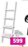 Leaning Ladder Shelf Black Or White