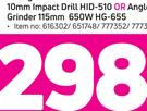 Ryobi 500 W 10mm Impact Drill HID-510