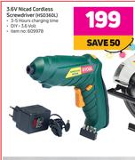 Ryobi 3.6V Nicad Cordless Screwdriver HSD360L