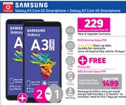 2 x Samsung Galaxy A3 Core 4G Smartphone-On uChoose Flexi 125 + On Promo 65