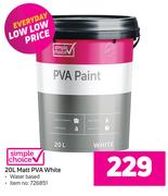 Simple Choice 20L Matt PVA (White Waterbased)