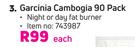 USN Garcinia Cambogia 90 Pack Night Or Day Fat Burner-Each