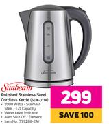 Sunbeam Polished Stainless Steel Cordless Kettle SDK-011A