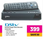 DSTV HD S6 Single View Decoder DSD4138