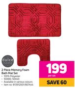 Dulce Home 2 Piece Memory Foam Bath Mat Set-Per Set