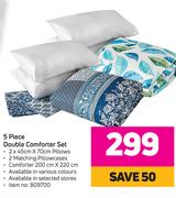 5 Piece Double Comforter Set 