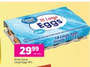 0 Great Value Large Eggs-18's Per Tray