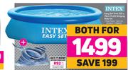 Intex Easy Set Pool 350 x 76cm Plus Stingray Ride On