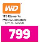 WD 1TB Elements WDBUZG0010BBK