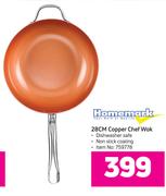 Homemark 28cm Copper Chef Wok