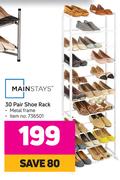 Mainstays 30 Pair Shoe Rack