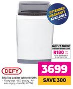Defy 8Kg Top Loader White DTL155