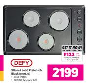 Defy 90cm 4 Solid Plate Hob Black DHD326