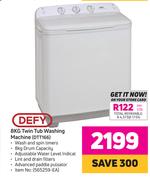 Defy 8Kg Twin Tub Washing Machine DTT166