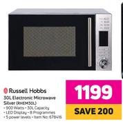 Russell Hobbs 30L Electronic Microwave Silver RHEM30L