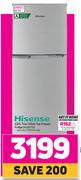 Hisense 220L Titan Silver Top Freezer Fridge H220TTS