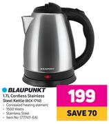 Blaupunkt 1.7Ltr Cordless Stainless Steel Kettle BCK1710