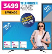 Telefunken 43" (109cm) FHD LED TV TLEDD-43FHD