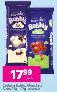 Cadbury Bubbly Chocolate Slabs Assorted-87g-97g Each