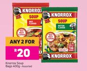 Knorrox Soup bags Assorted-For Any 2 x 400g