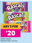 Mister Sweet Rascals Assorted-For Any 3 x 50g