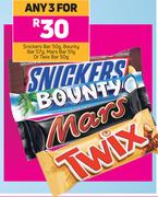 Snickers Bar 50g, Bounty Bar 57g, Mars Bar 51g Or Twix Bar 50g-For Any 3