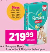 Pampers Pants Jumbo Pack Disposable Nappies-Per Pack