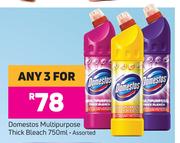 Domestos Multipurpose Thick Bleach Assorted-For Any 3 x 750ml