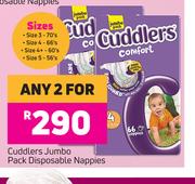 Cuddlers Jumbo Pack Disposable Nappies-For Any 2