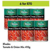 Rhodes Tomato & Onion Mix-For 6 x 410g